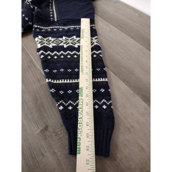 Liberty Sweaters Fair Isle Nordic pattern navy blue sweater - Picture 8 of 11